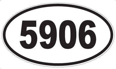 5906 - Oval Sticker