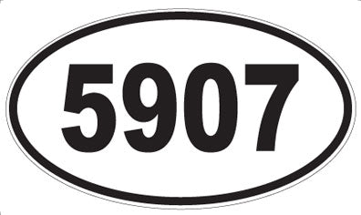 5907 - Oval Sticker