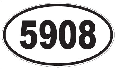 5908 - Oval Sticker