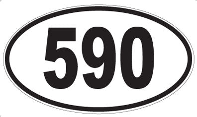 590 - Oval Sticker