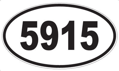 5915 - Oval Sticker