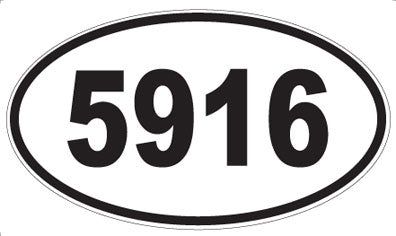 5916 - Oval Sticker