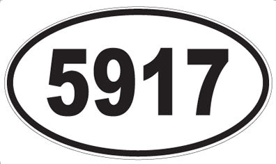 5917 - Oval Sticker
