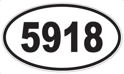 5918 - Oval Sticker