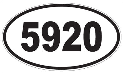 5920 - Oval Sticker