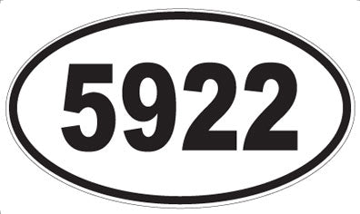 5922 - Oval Sticker