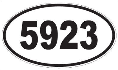 5923 - Oval Sticker