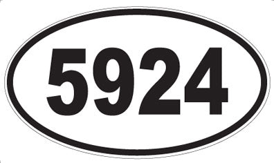 5924 - Oval Sticker