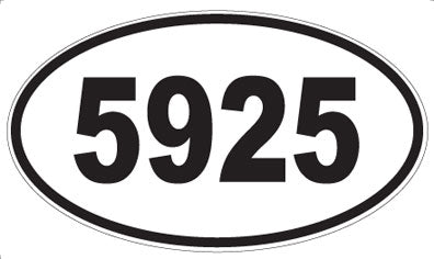 5925 - Oval Sticker