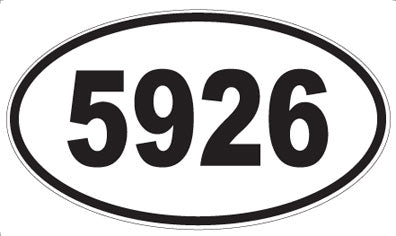 5926 - Oval Sticker