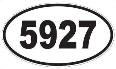 5927 - Oval Sticker