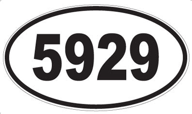 5929 - Oval Sticker