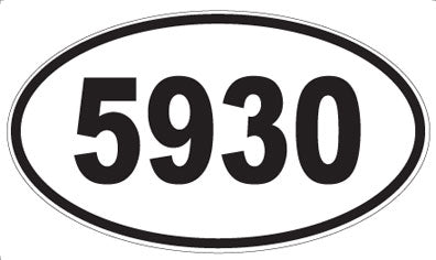 5930 - Oval Sticker