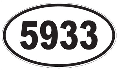 5933 - Oval Sticker