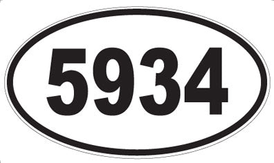 5934 - Oval Sticker
