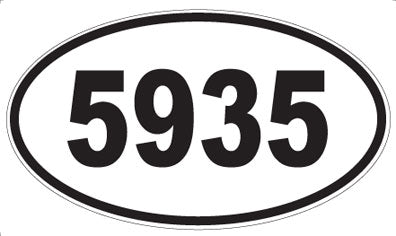 5935 - Oval Sticker