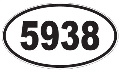 5938 - Oval Sticker