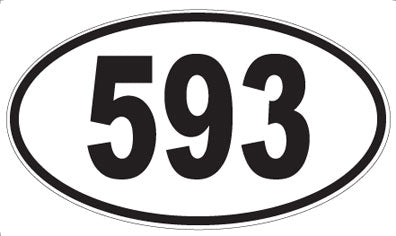 593 - Oval Sticker