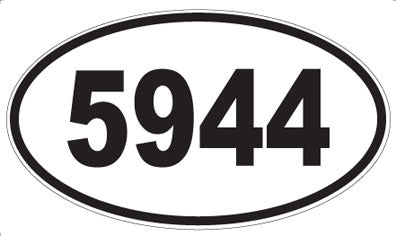5944 - Oval Sticker
