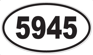 5945 - Oval Sticker