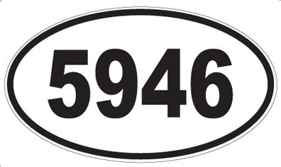 5946 - Oval Sticker