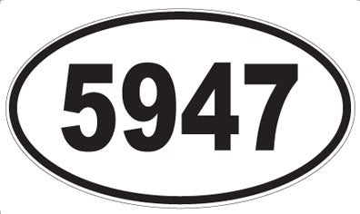 5947 - Oval Sticker
