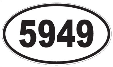 5949 - Oval Sticker