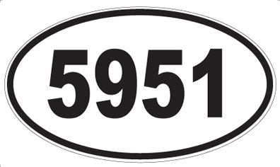5951 - Oval Sticker