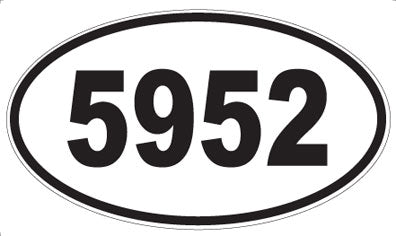 5952 - Oval Sticker