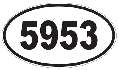 5953 - Oval Sticker