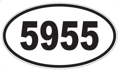 5955 - Oval Sticker