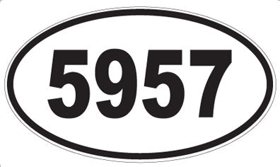 5957 - Oval Sticker