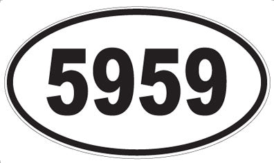 5959 - Oval Sticker