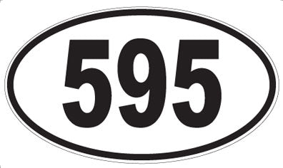 595 - Oval Sticker