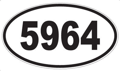 5964 - Oval Sticker