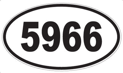 5966 - Oval Sticker