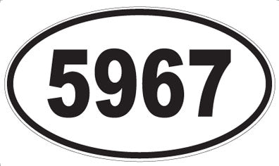 5967 - Oval Sticker