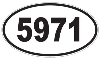 5971 - Oval Sticker