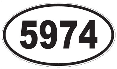 5974 - Oval Sticker