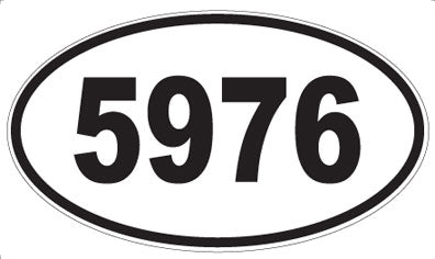 5976 - Oval Sticker