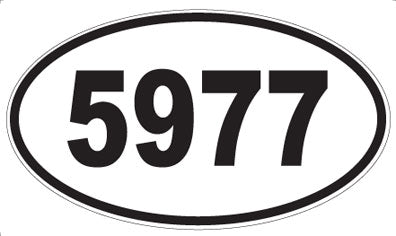 5977 - Oval Sticker