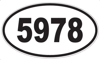 5978 - Oval Sticker