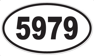 5979 - Oval Sticker