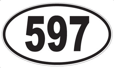 597 - Oval Sticker