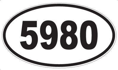 5980 - Oval Sticker
