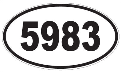 5983 - Oval Sticker