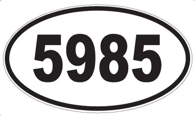 5985 - Oval Sticker