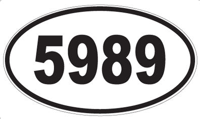 5989 - Oval Sticker