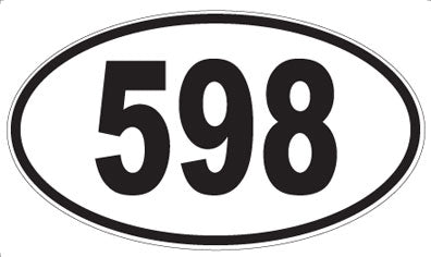 598 - Oval Sticker