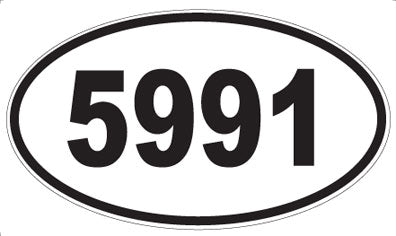 5991 - Oval Sticker